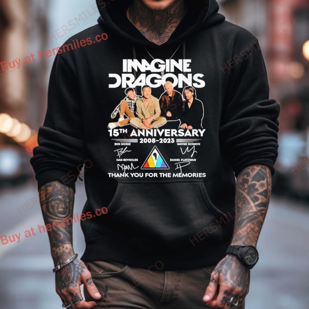 Imagine Dragons 15Th Anniversary 2008 2023 Thank You For The Memories Signatures Shirt Imagine Dragons 15Th Anniversary 2008 2023 Thank You For The Memories Signatures Shirt