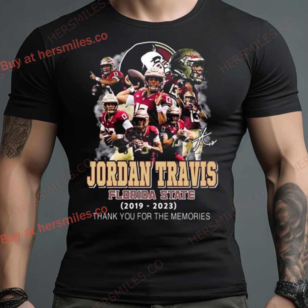 Jordan Travis Florida State 2019 – 2023 Thank You For The Memories Signature Shirt