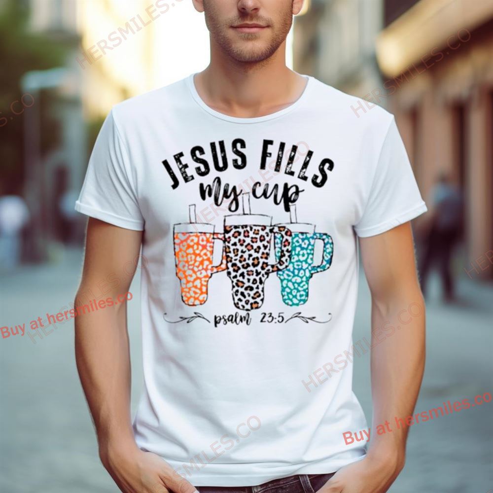 Leopard Jesus Fills My Cup Shirt