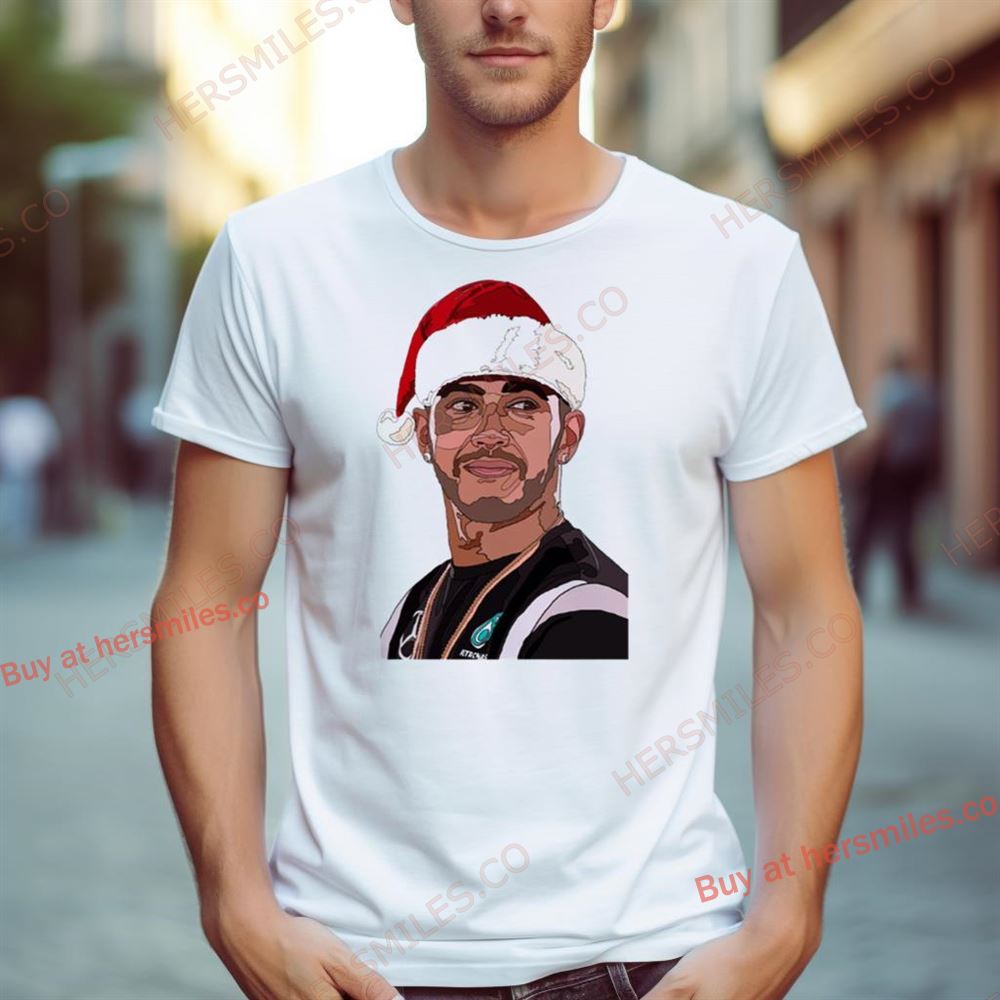 Lewis Hamilton Santa Hat Shirt