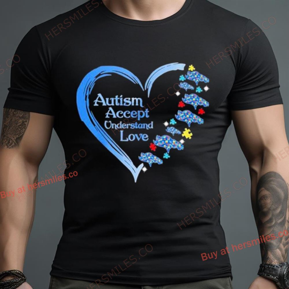Nfl Denver Broncos Autism Accept Understand Heart Love Shirt