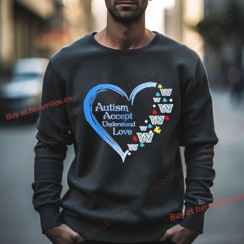 Nfl Washington Commanders Autism Accept Understand Heart Love Shirt