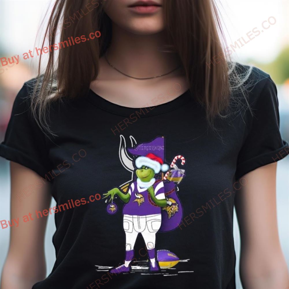 Santa Grinch Minnesota Vikings Christmas 2023 Shirt Santa Grinch Minnesota Vikings Christmas 2023 Shirt