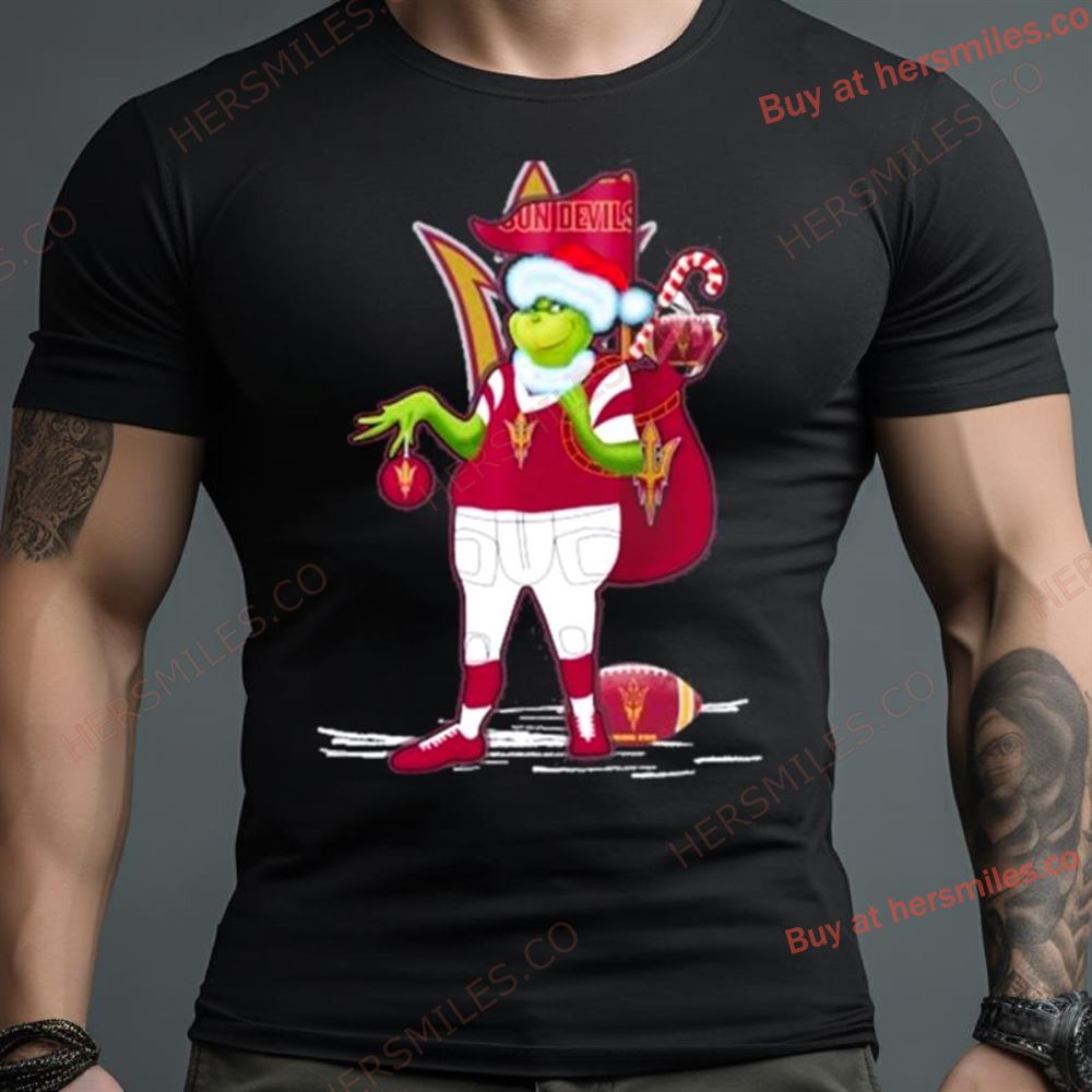 Santa Grinch Sun Devils Gift Christmas Shirt