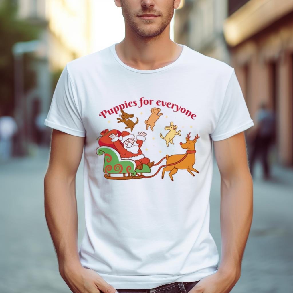 Santa’S Sliding Puppies Bringing Joy To Everyone This Christmas Shirt
