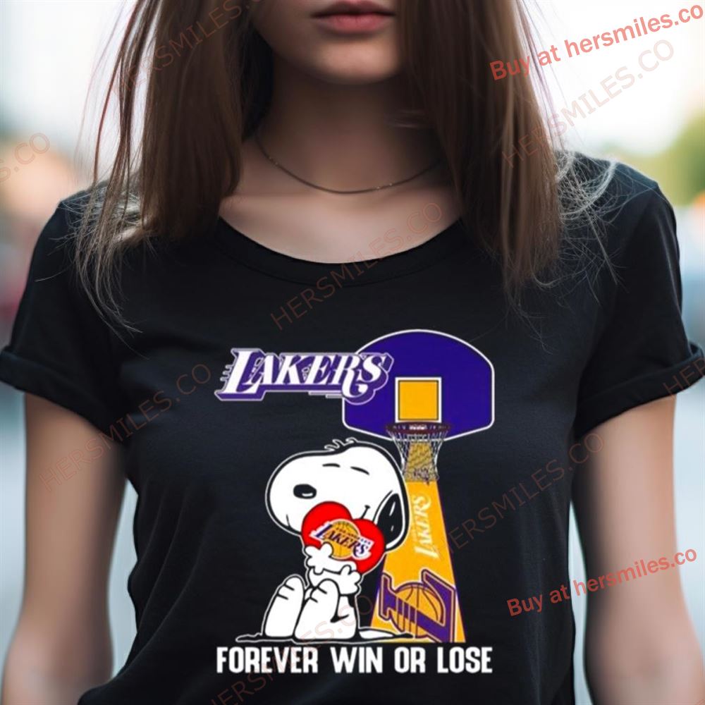 Snoopy Hug Los Angeles Lakers Forever Win Or Lose Shirt Snoopy Hug Los Angeles Lakers Forever Win Or Lose Shirt