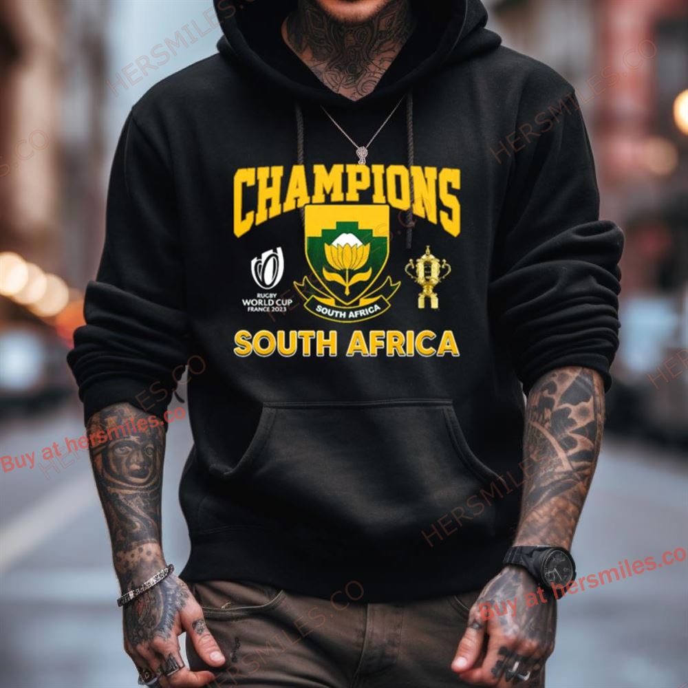 South Africa South Africa Rugby World Cup France Champions 2023 Shirt South Africa South Africa Rugby World Cup France Champions 2023 Shirt