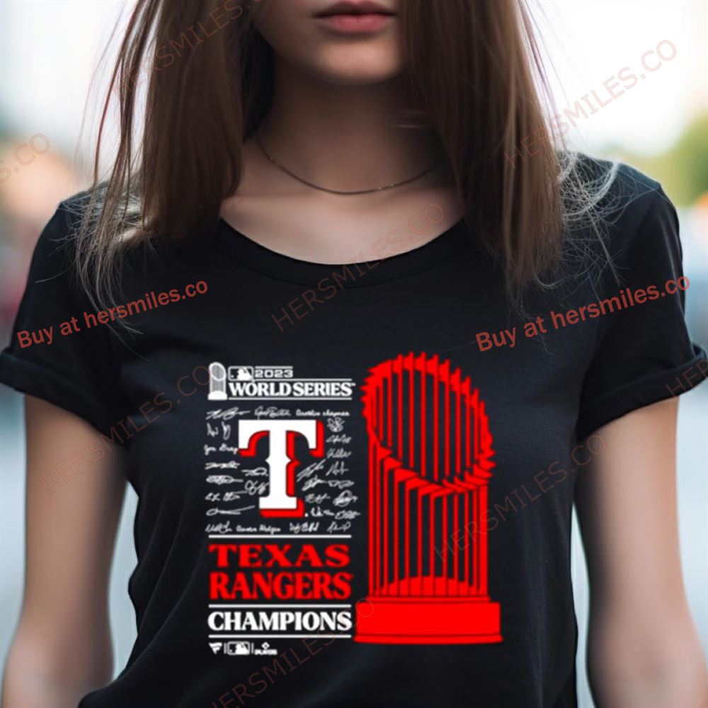 Texas Rangers 2023 World Series Champions Big & Tall Roster Shirt Texas Rangers 2023 World Series Champions Big & Tall Roster Shirt