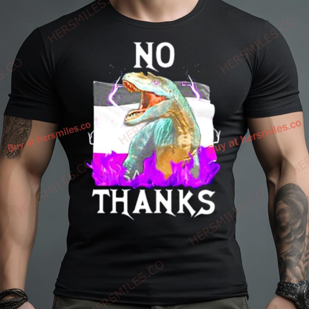 Vasaricore No Thanks Asexual Flag Shirt