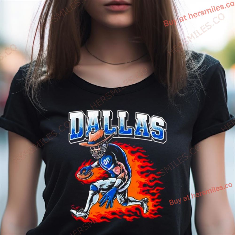 Dallas Cowboys Flaming Skeleton Player Shirt Dallas Cowboys Flaming Skeleton Player Shirt