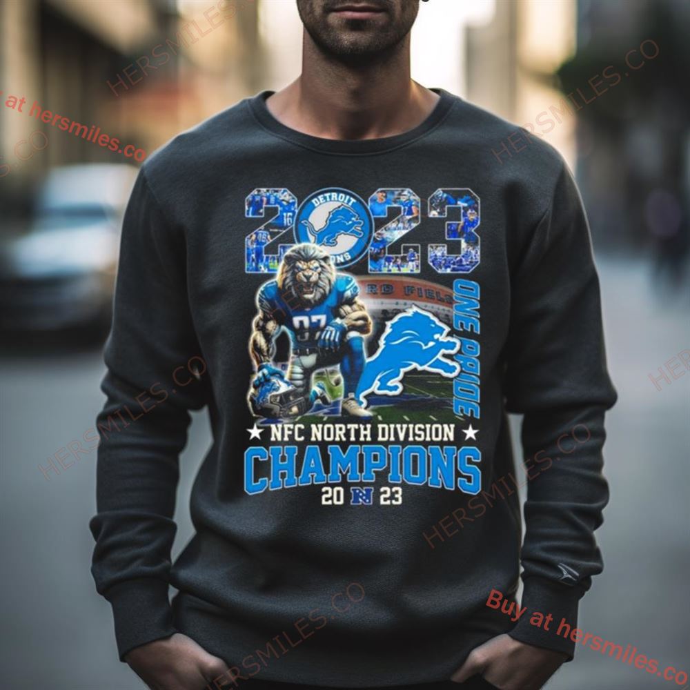 Detroit Lions 2023 One Pride Nfc North Division Champions Shirt