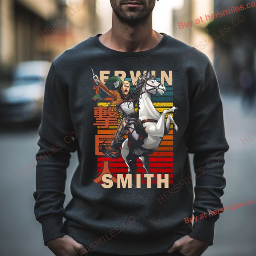 Erwin Smith Attack On Titan Shingeki No Kyojin Anime Retro Shirt