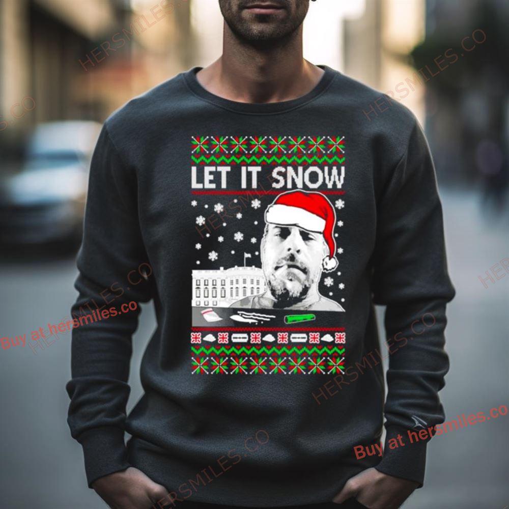 Hunter Let It Snow Biden Ugly Christmas Shirt