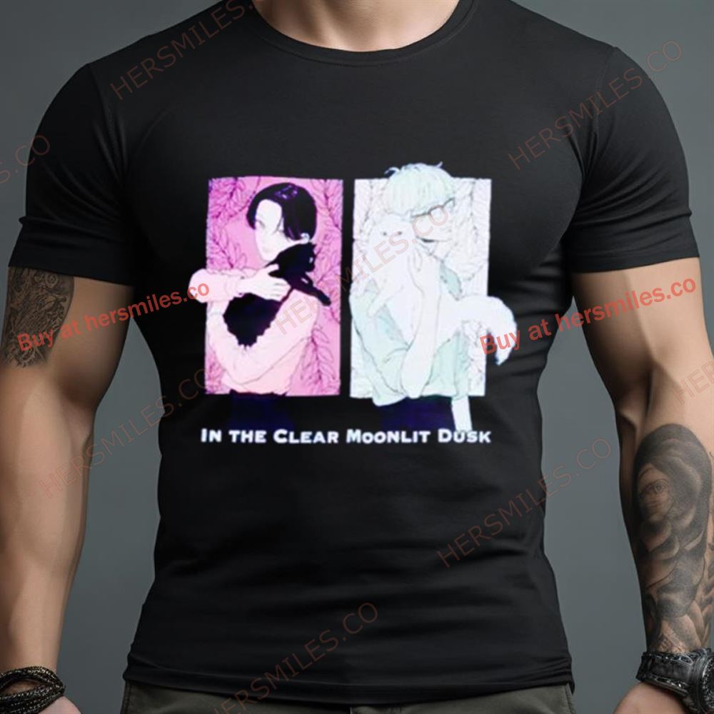 In The Clear Moonlit Dusk Cats Panel Shirt