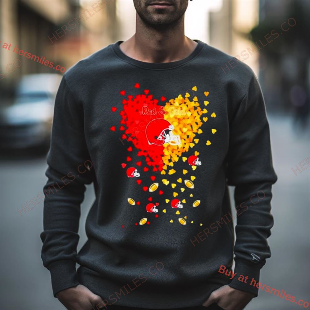 Kansas City Chiefs Football Red And Gold In My Heart Shirt