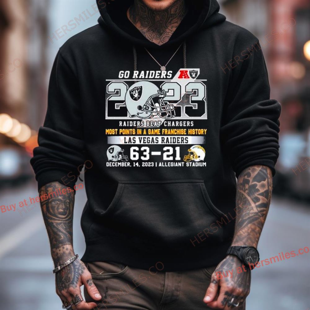 Las Vegas Raiders 2023 Raiders Beat Chargers Highest Scoring Game In Team History Go Raiders Finals Score Shirt Las Vegas Raiders 2023 Raiders Beat Chargers Highest Scoring Game In Team History Go Raiders Finals Score Shirt