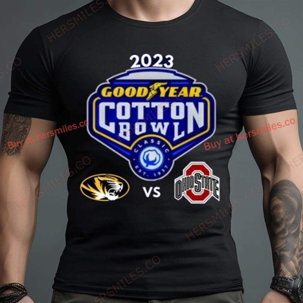 Missouri Tigers Vs Ohio State Buckeyes 2023 Goodyears Cotton Bowl Matchup Shirt