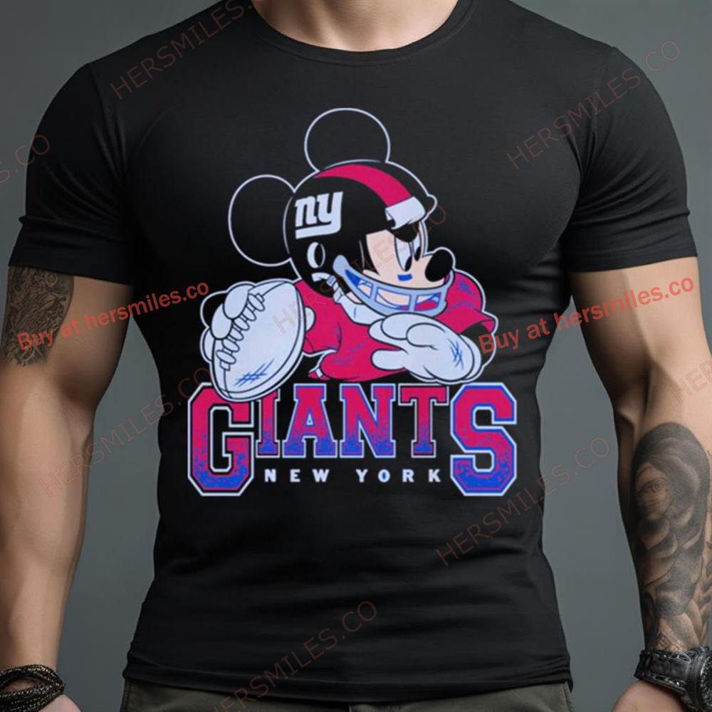 New York Giants Junk Food Scarlet Disney Mickey Qb Shirt