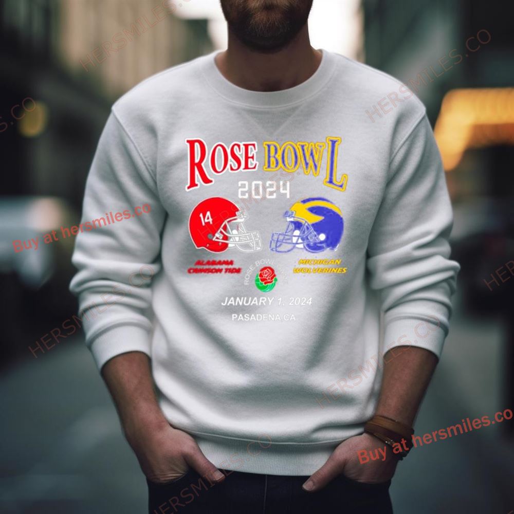 Rose Bowl 2024 Alabama Crimson Tide Vs Michigan Wolverines Shirt