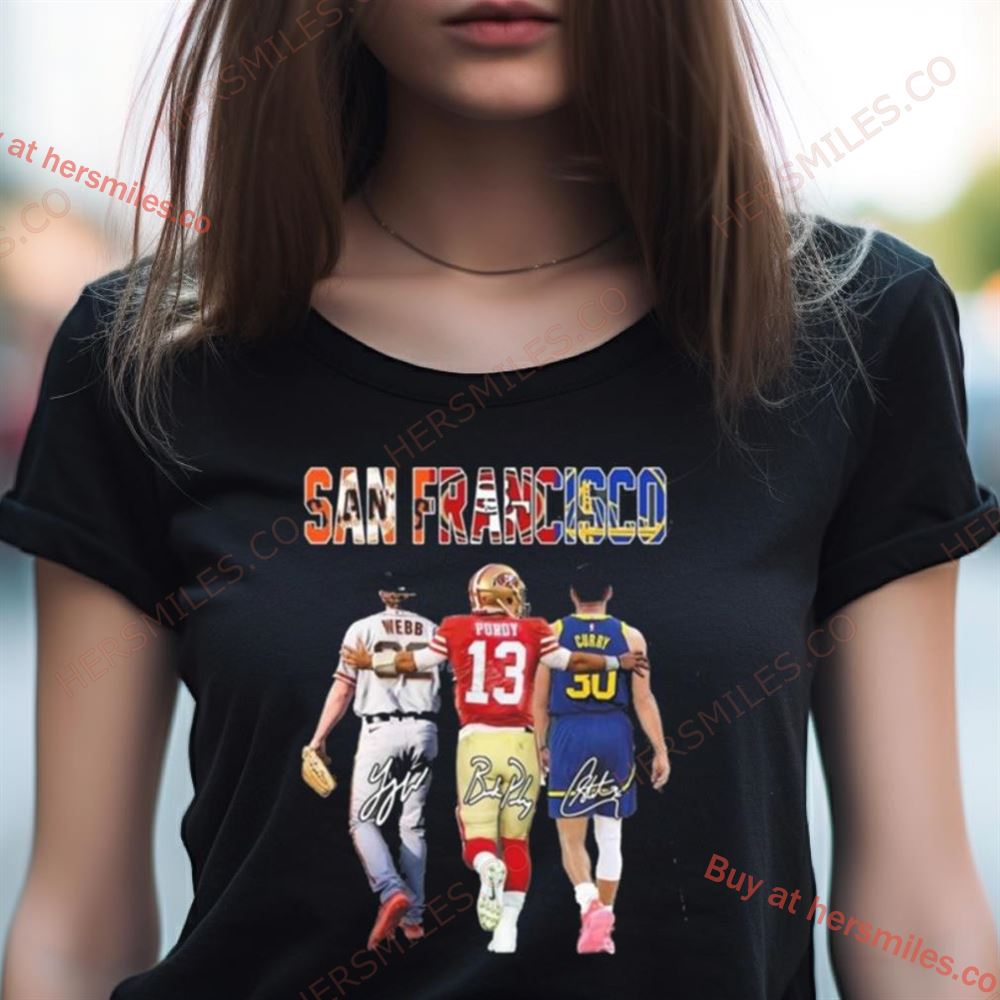 San Francisco Webb Purdy And Curry Signatures Shirt San Francisco Webb Purdy And Curry Signatures Shirt