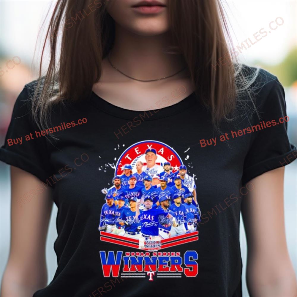 Texas Rangers 2023 World Series Signatures Shirt Texas Rangers 2023 World Series Signatures Shirt