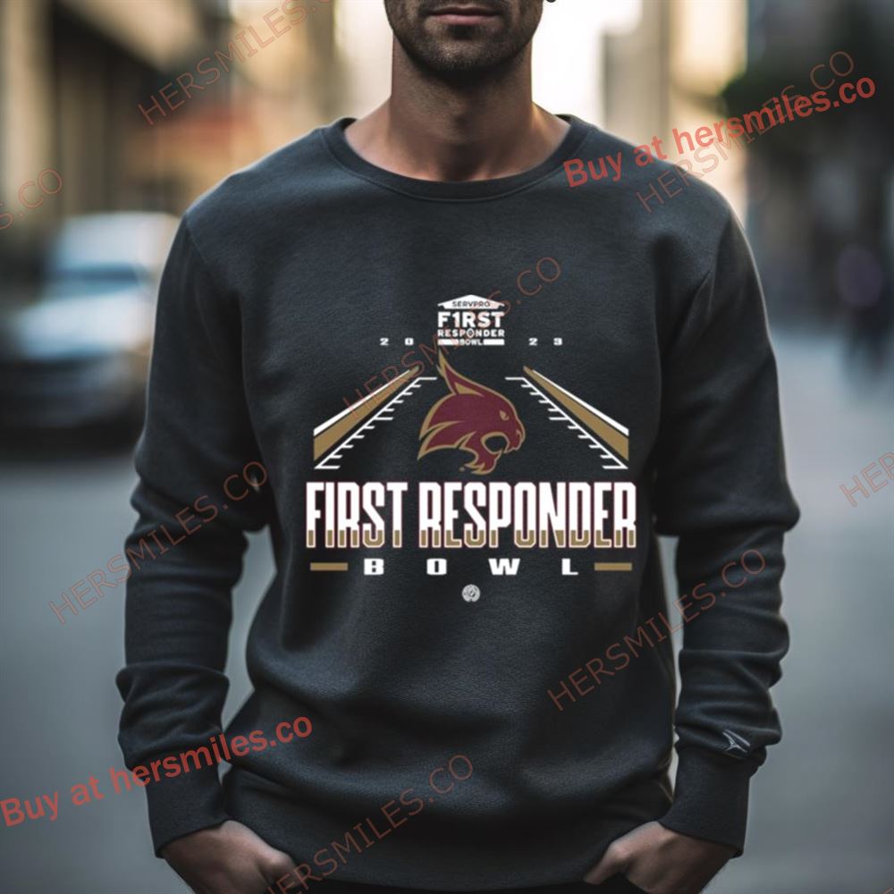 Texas State Bobcats 2023 Servpro First Responder Bowl Shirt