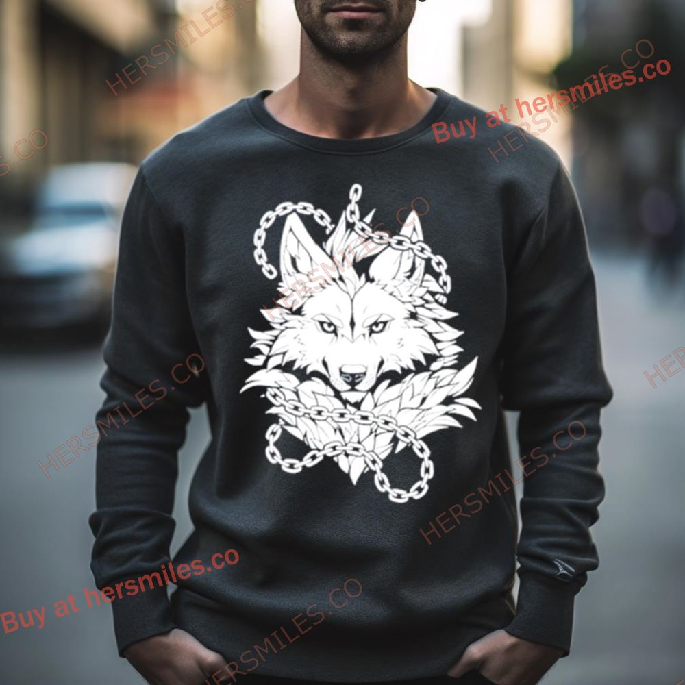 Wolf & Chains Black And White Shirt