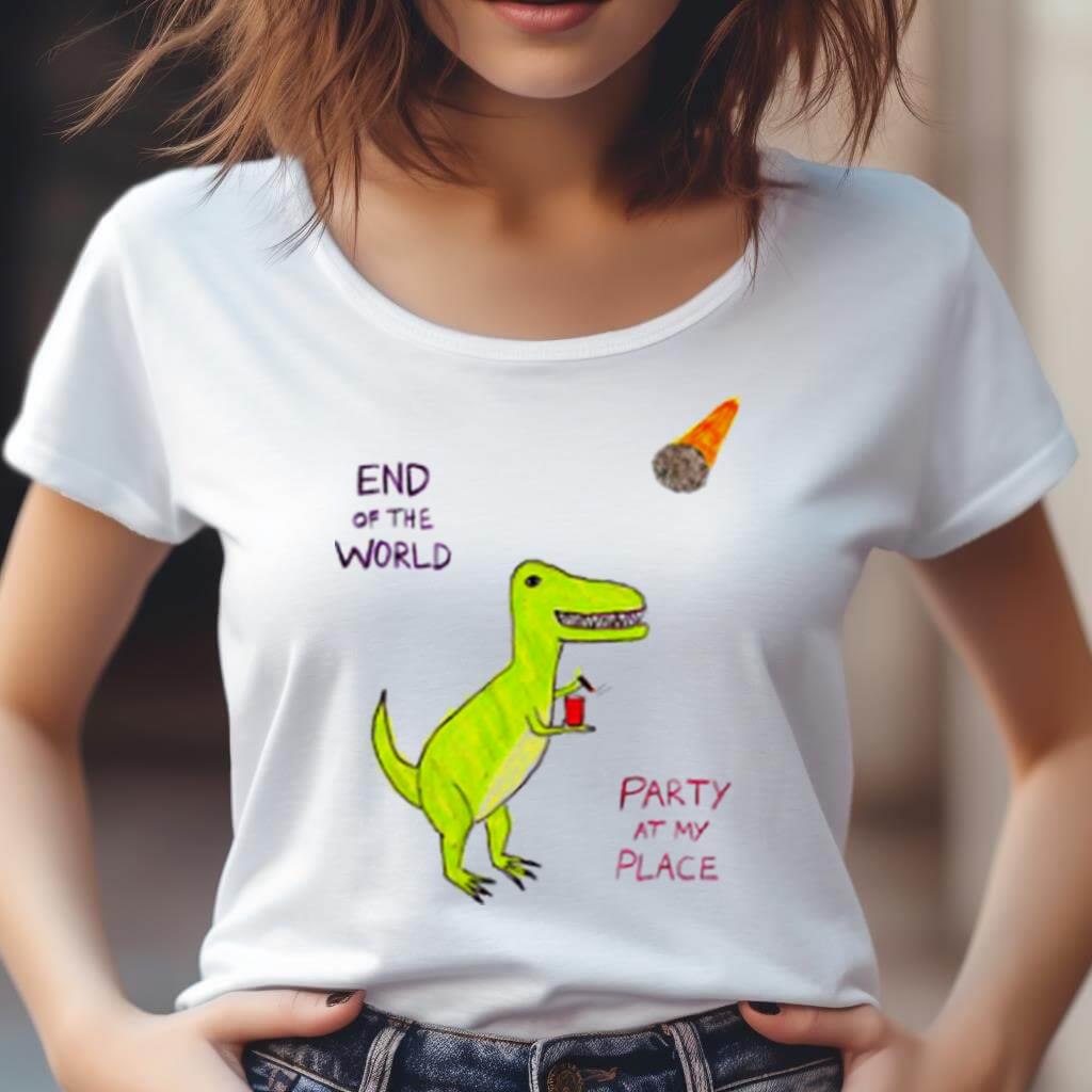 End Of The World Dino Men 'S T Shirt End Of The World Dino Men 'S T Shirt