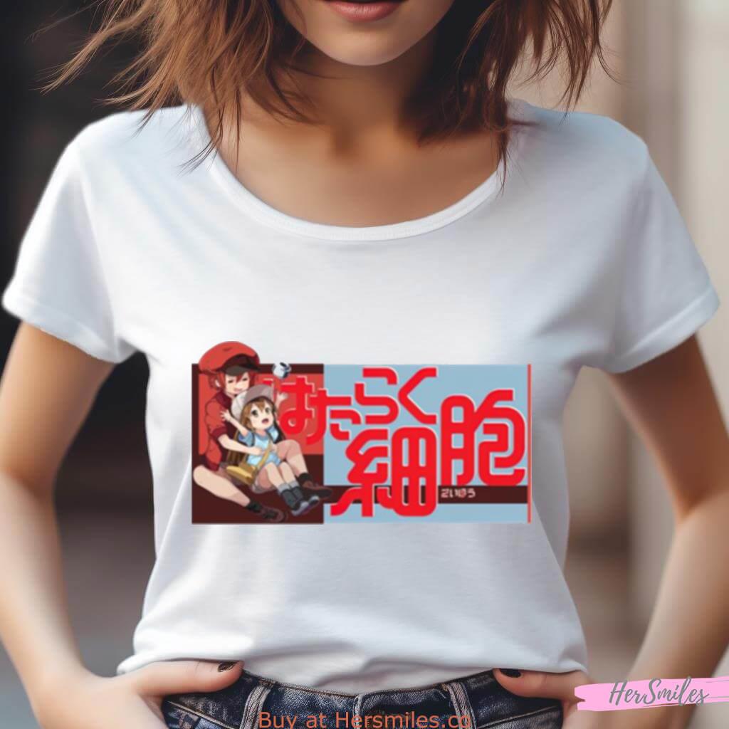 Logo Anime Cells At Work Red Blood Cell And Platelet Shirt Logo Anime Cells At Work Red Blood Cell And Platelet Shirt
