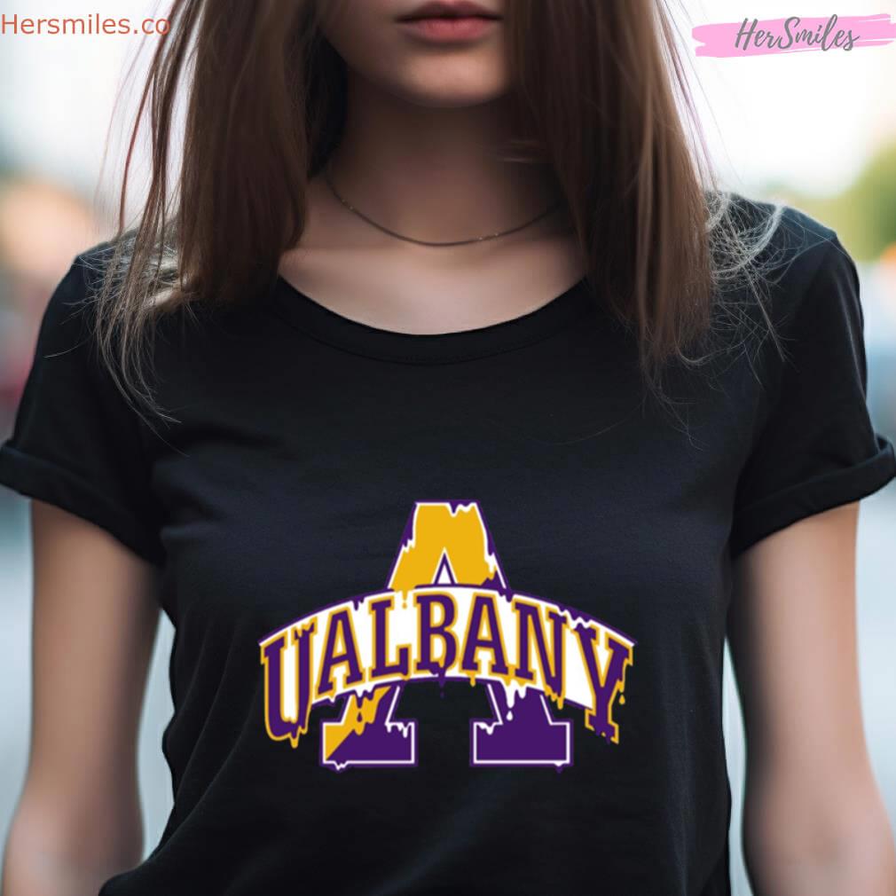 University At Albany Dripping Logo Shirt University At Albany Dripping Logo Shirt