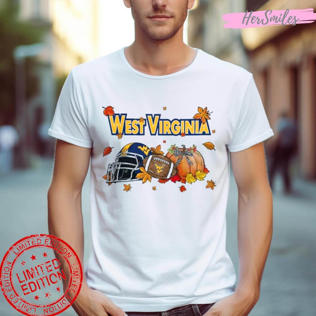 West Virginia Mountaineers Ncaa Football Welcome Fall Pumpkin Halloween 2023 Shirt