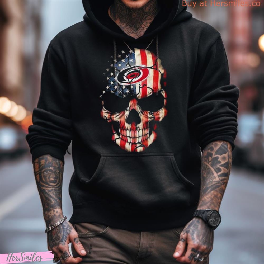 American Flag Skull Carolina Hurricanes 2023 Shirt American Flag Skull Carolina Hurricanes 2023 Shirt
