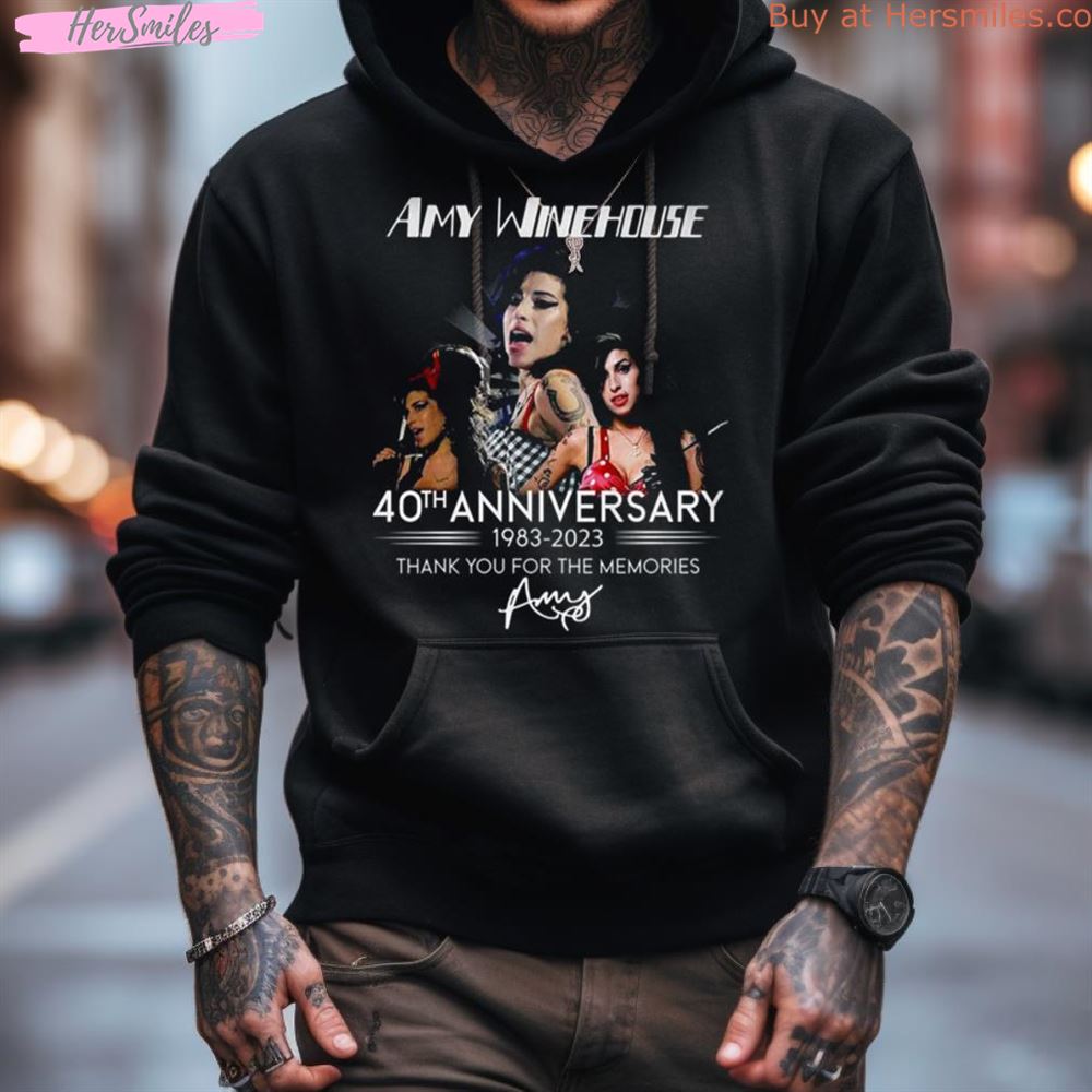 Amy Winehouse 40Th Anniversary 1983 - 2023 Thank You For The Memories Shirt Amy Winehouse 40Th Anniversary 1983 - 2023 Thank You For The Memories Shirt