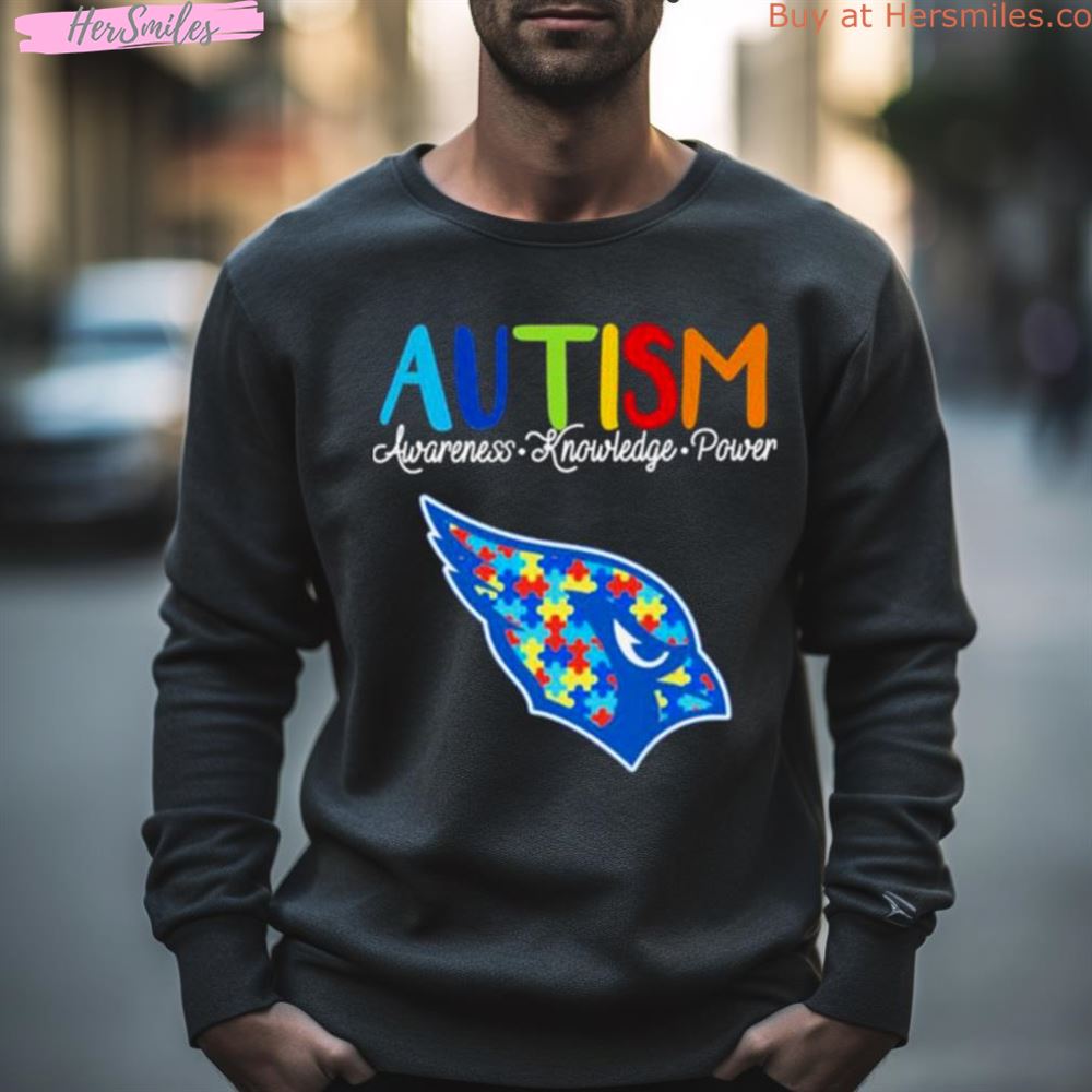 Arizona Cardinals Autism Awareness Knowledge Power Shirt