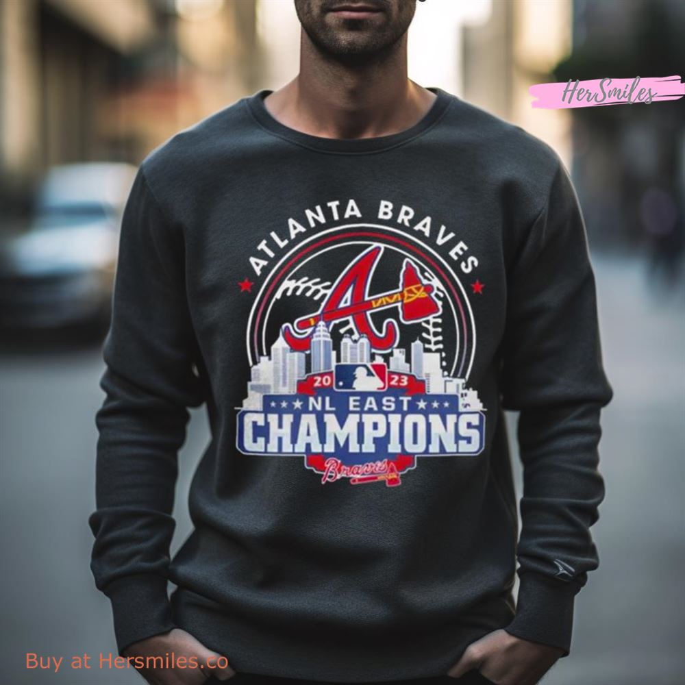 Atlanta Braves Mlb 2023 Nl East Champions Skyline Shirt