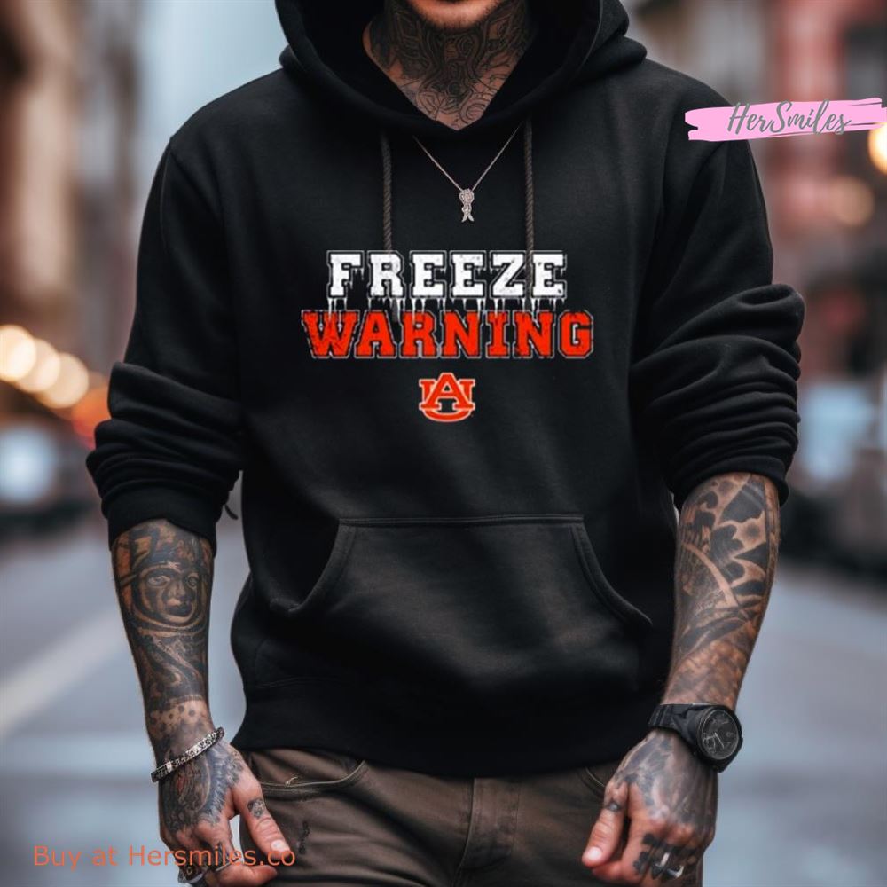 Auburn Football Freeze Warning Shirt Auburn Football Freeze Warning Shirt