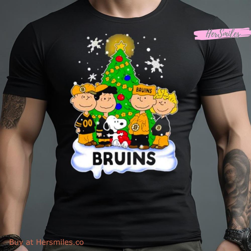 Boston Bruins The Peanuts Christmas Tree Sweatshirt
