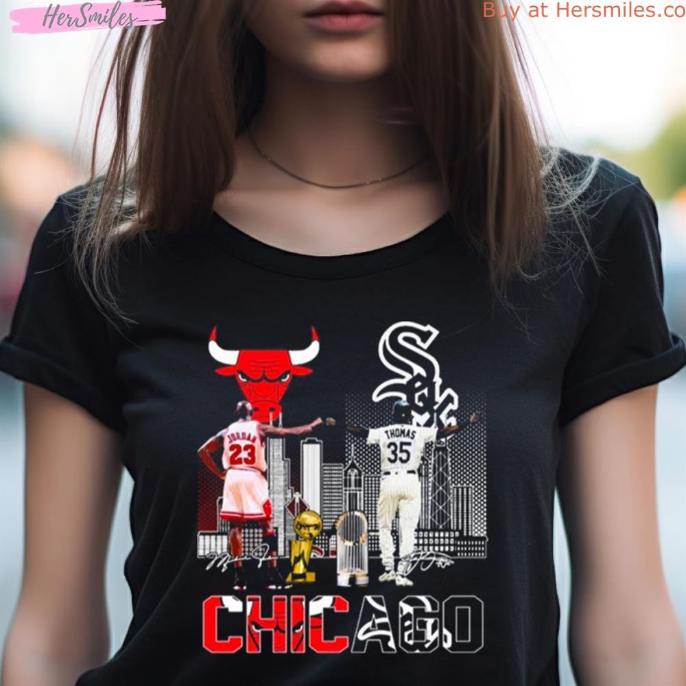 Chicago Sports Teams Michael Jordan And Frank Thomas Shirt Chicago Sports Teams Michael Jordan And Frank Thomas Shirt
