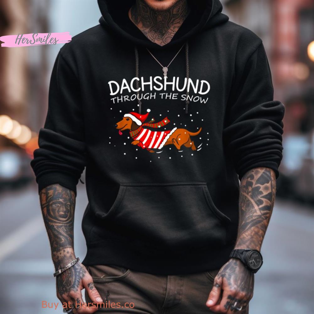 Dachshund Through The Snow Funny Dog Christmas Shirt Dachshund Through The Snow Funny Dog Christmas Shirt