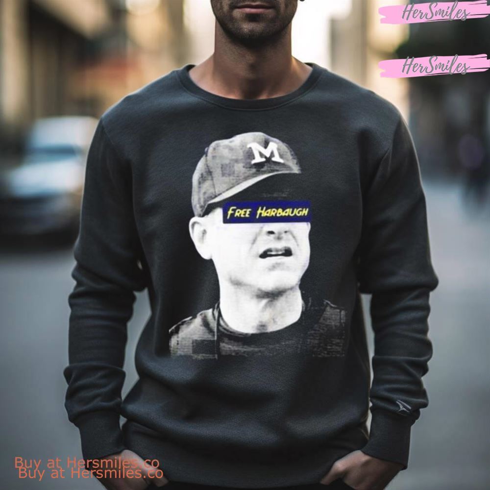Free Harbaugh Michigan Photo Design Shirt