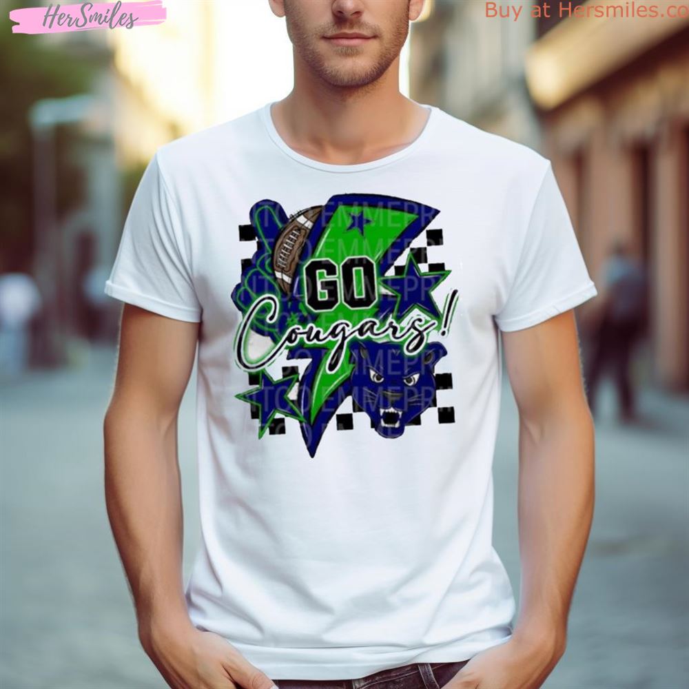 Go Cougars Football Sublimation Design Shirt