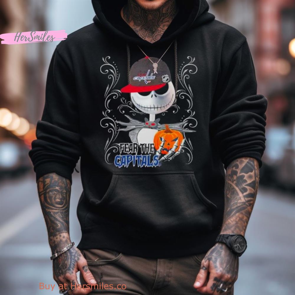 Jack Skellington Fear The Washington Capitals Pumpkin Halloween Shirt Jack Skellington Fear The Washington Capitals Pumpkin Halloween Shirt