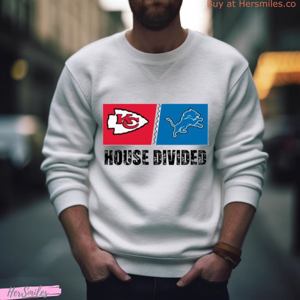 Kansas City Chiefs Vs Detroit Lions House Divided Shirt