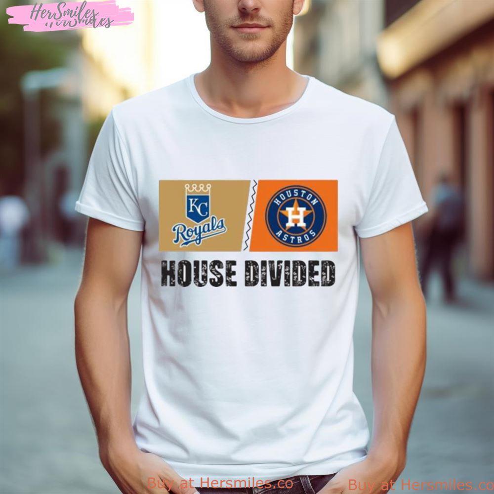 Kansas City Royals Vs Houston Astros House Divided Shirt