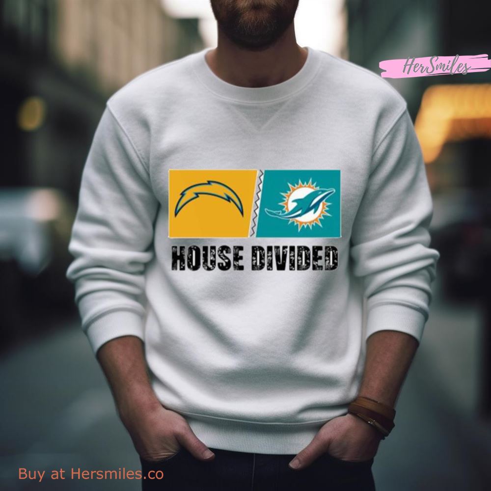 Los Angeles Chargers Vs Miami Dolphins House Divided Shirt