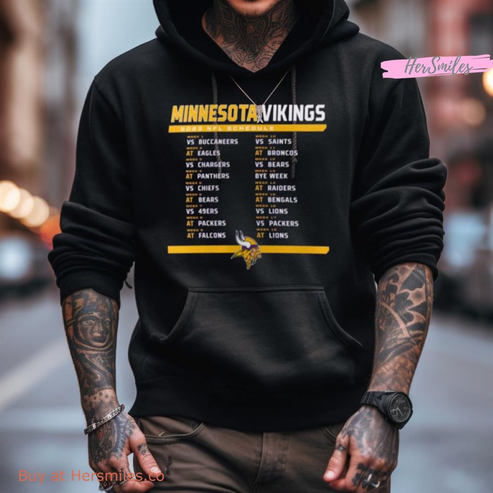 Minnesota Vikings 2023 Nfl Schedule Shirt Minnesota Vikings 2023 Nfl Schedule Shirt