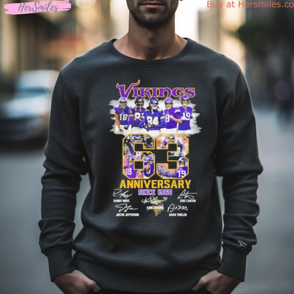 Minnesota Vikings 63 Anniversary Since 1960 Shirt