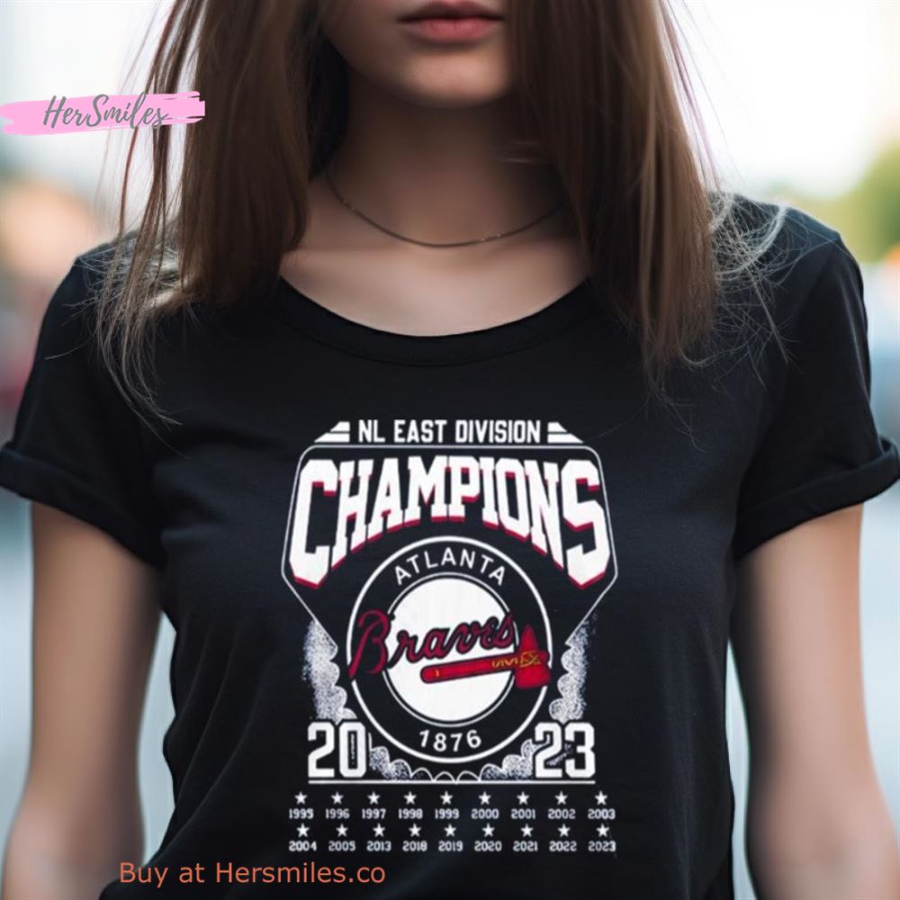 Nl East Division Champions Atlanta Braves 2023 1995 2023 T Shirt Nl East Division Champions Atlanta Braves 2023 1995 2023 T Shirt