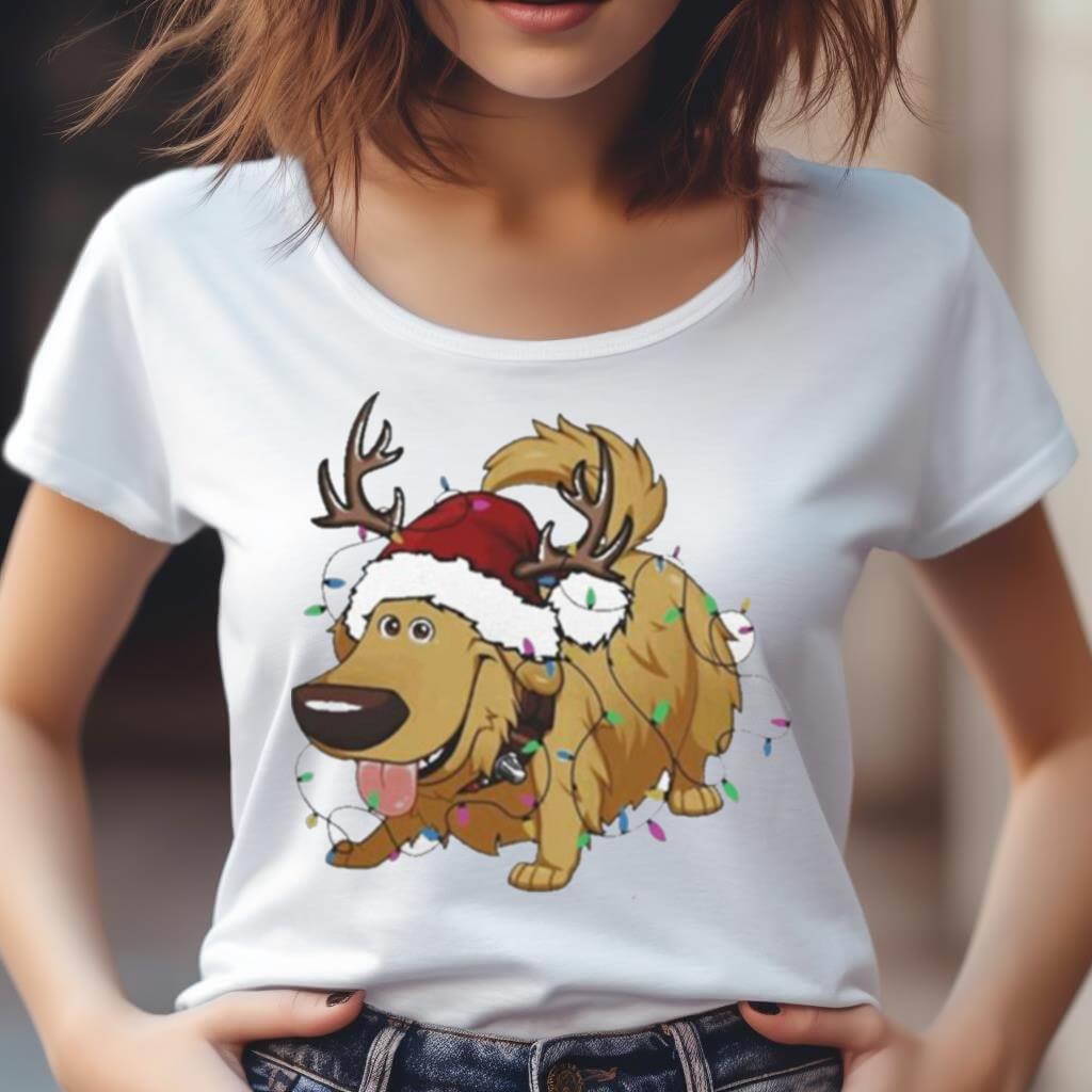 Santa Dug Dog Christmas Lights Shirt Santa Dug Dog Christmas Lights Shirt