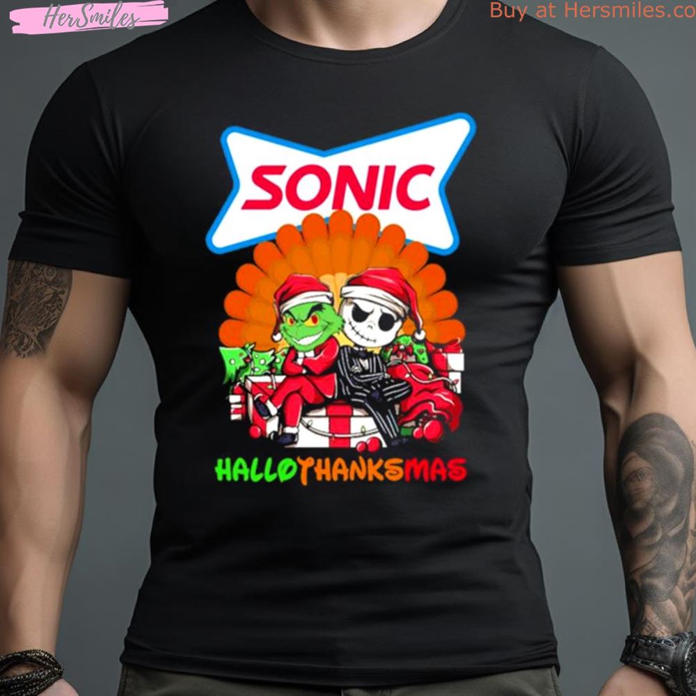 The Grinch Sonic Hallothanksmas 2023 Shirt